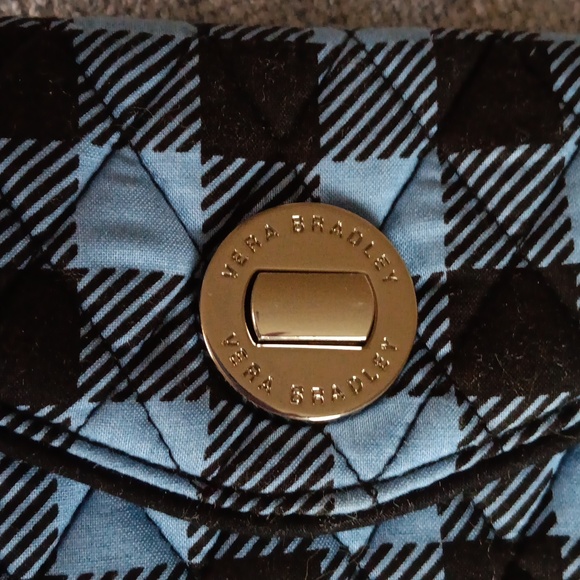 Vera Bradley Cornflower Blue Black Wallet - Picture 10 of 14